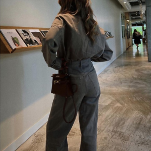 Zara TRF Long Denim Jumpsuit - Picture 6 of 16